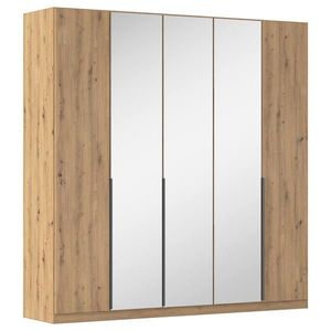 Rauch Möbel ŠATNÍ SKŘÍŇ S OTOČNÝMI DVEŘMI, barvy stříbra, tmavě šedá, dub artisan, 226/229/54 cm obraz