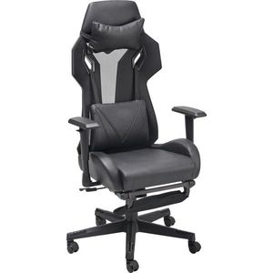 MID.YOU HERNÍ ŽIDLE, vzhled kůže, síťovina, černá obraz