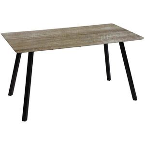 Carryhome JÍDELNÍ STŮL, černá, barvy dubu, 140/80/75 cm obraz