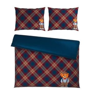 Novel OBOUSTRANNÉ POVLEČENÍ, satén, modrá, 200/200 cm obraz