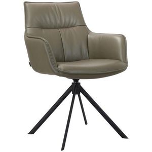 Novel ŽIDLE S PODRUČKAMI, železo, černá, olivově zelená obraz