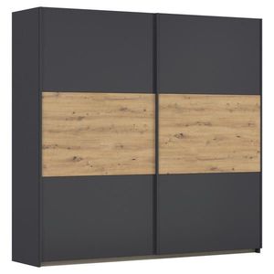 Rauch Möbel SKŘÍŇ S POSOUVACÍMI DVEŘMI, šedá, dub artisan, 218/210/59 cm obraz