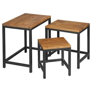 MID.YOU SADA ODKLÁDACÍCH STOLKŮ, sheesham, barvy sheesham obraz