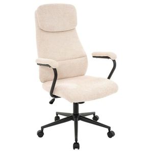 MID.YOU KANCELÁŘSKÉ KŘESLO, tkaná látka, krémová, černá obraz