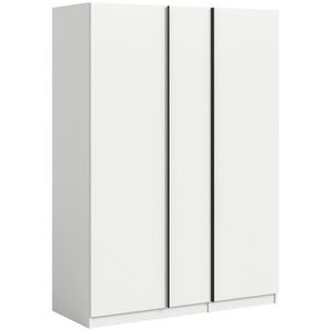 MID.YOU ŠATNÍ SKŘÍŇ S OTOČNÝMI DVEŘMI, bílá, 130/183/53 cm obraz