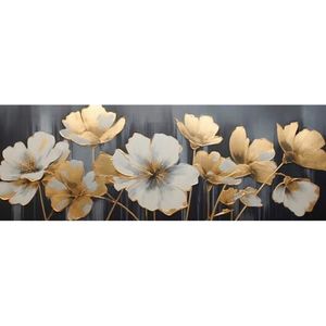 OBRAZ NA HLINÍKOVÉ DESCE, květiny, 140/50/2 cm obraz