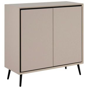 Livetastic KOMODA, černá, pískové barvy, 90/90/38 cm obraz