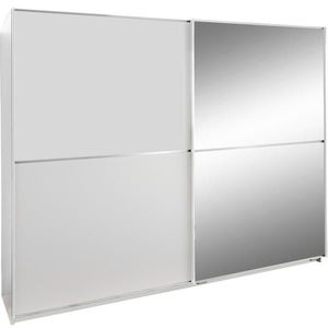 MID.YOU ŠATNÍ SKŘÍŇ SE ZRCADLEM, bílá, 180/198/64 cm obraz