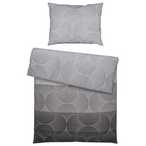 Bugatti POVLEČENÍ, satén, antracitová, šedá, barvy stříbra, 140/200 cm obraz