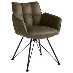 SetOne by Musterring ŽIDLE S PODRUČKAMI, mikrovlákno, šedohnědá obraz