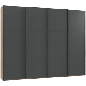 MID.YOU SKŘÍŇ S POSOUVACÍMI DVEŘMI, barvy grafitu, barvy dubu, 300/236/65 cm obraz