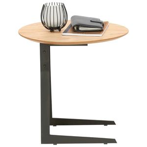 Xora ODKLÁDACÍ STOLEK, dub, černá, barvy dubu obraz