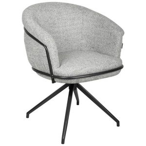 Belluti ŽIDLE S PODRUČKAMI, železo, buklé, šedá, černá obraz