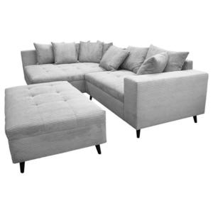 MID.YOU ROHOVÁ SEDAČKA, textil, světle šedá obraz