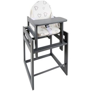 My Baby Lou KOMBINOVANÁ VYSOKÁ ŽIDLE, buk, šedá obraz