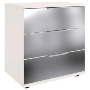 MID.YOU NOČNÍ STOLEK, čiré, bílá, 52/58/38 cm obraz