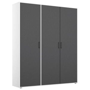 Rauch Möbel ŠATNÍ SKŘÍŇ S OTOČNÝMI DVEŘMI, šedá, bílá, 140/194/53 cm obraz