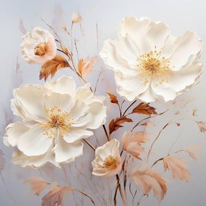 OBRAZ NA SKLE, květiny, 30/30/1, 40 cm obraz