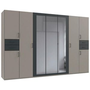 MID.YOU ŠATNÍ SKŘÍŇ S OTOČNÝMI DVEŘMI, barvy grafitu, šedá, Sahara, 313/208/58 cm obraz