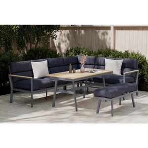 Ambia Garden ZAHRADNÍ JÍDELNÍ SET 4dílné, kov, plast, textil obraz