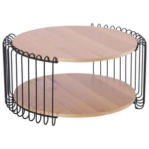 Stylife KONFERENČNÍ STOLEK, černá, barvy dubu, dřevo, kov, kompozitní dřevo, 80/80/38 cm obraz