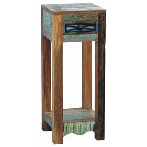 Landscape ODKLÁDACÍ STOLEK, staré dřevo, vícebarevná obraz
