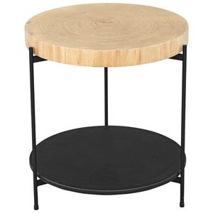 Waldwelt ODKLÁDACÍ STOLEK, dub, černá, barvy dubu obraz