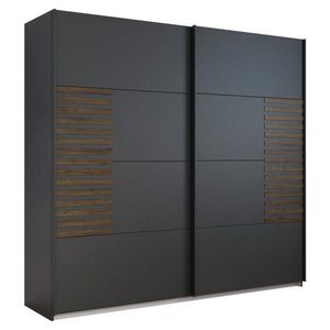 Rauch Möbel SKŘÍŇ S POSOUVACÍMI DVEŘMI, tmavě šedá, tmavý dub, 226/210/62 cm obraz