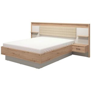 Xora POSTELOVÁ SESTAVA, 160/200 cm, kašmírová, dub artisan obraz