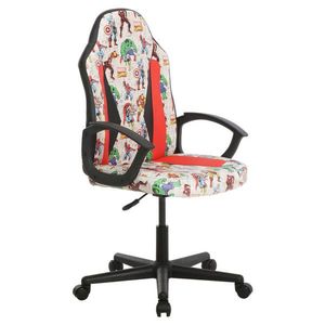 Marvel HERNÍ ŽIDLE, vzhled kůže, vícebarevná, červená, černá, bílá obraz