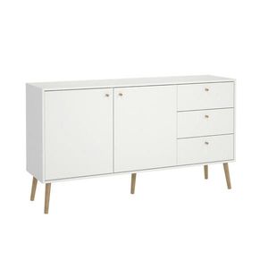 Livetastic ŠIROKÁ KOMODA, bílá, 147, 2/81, 7/39, 1 cm obraz