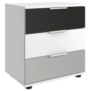 MID.YOU NOČNÍ STOLEK, šedá, bílá, světle šedá, 52/58/38 cm obraz