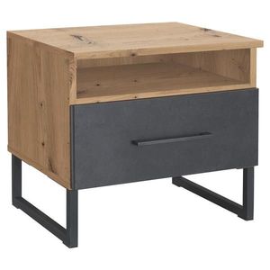 Rauch Möbel NOČNÍ STOLEK, antracitová, barvy grafitu, dub artisan, 47/44/44 cm obraz