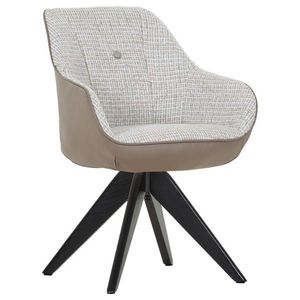 Novel ŽIDLE S PODRUČKAMI, vzhled kůže, žinylka, černá, šedohnědá, béžová obraz