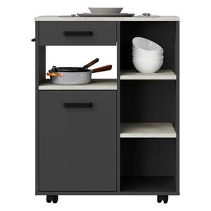 P & B SERVÍROVACÍ VOZÍK, antracitová, světle šedá, 70, 2/92, 6/40 cm obraz