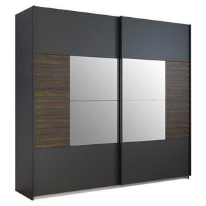 Rauch Möbel SKŘÍŇ S POSOUVACÍMI DVEŘMI, tmavě šedá, tmavý dub, 226/210/62 cm obraz