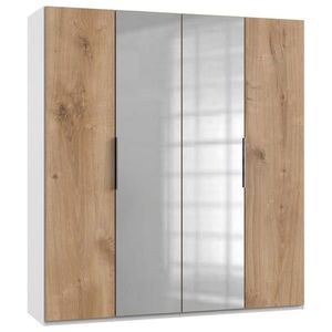MID.YOU ŠATNÍ SKŘÍŇ S OTOČNÝMI DVEŘMI, bílá, barvy dubu, 200/216/58 cm obraz