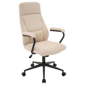 MID.YOU KANCELÁŘSKÉ KŘESLO, tkaná látka, krémová, černá obraz