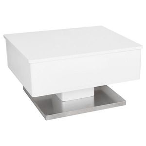 Carryhome KONFERENČNÍ STOLEK, bílá, barvy nerez oceli, kov, kompozitní dřevo, 60/70/40, 5 cm obraz