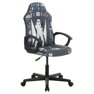 Star Wars HERNÍ ŽIDLE, vzhled kůže, šedá, černá, bílá, světle modrá obraz