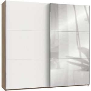 MID.YOU SKŘÍŇ S POSOUVACÍMI DVEŘMI, čiré, bílá, barvy dubu, 250/236/65 cm obraz