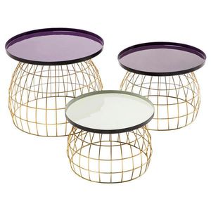 MID.YOU SADA STOLKŮ, fialová, světle šedá, švestková obraz