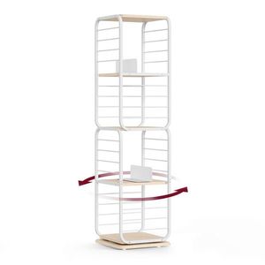 Boxxx KNIHOVNA, bílá, béžová, uhlíková ocel, 43/158/43 cm obraz