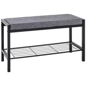 LAVICE S BOTNÍKEM, šedá, černá, 80/48/32 cm obraz