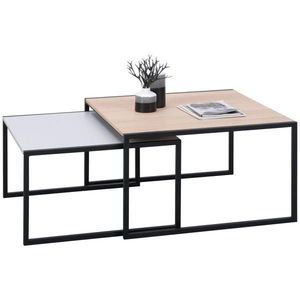 Dieter Knoll SADA KONFERENČNÍCH STOLKŮ, barvy dubu, světle šedá, dřevo, kov, 75/75/42 cm obraz