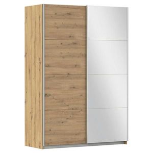 Rauch Möbel SKŘÍŇ S POSOUVACÍMI DVEŘMI, barvy stříbra, dub artisan, 136/197/61 cm obraz