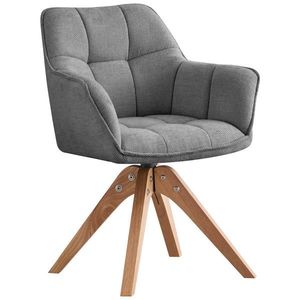 MID.YOU ŽIDLE S PODRUČKAMI, splétaný textil, šedá obraz