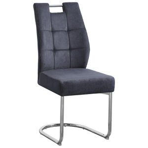 Carryhome HOUPACÍ ŽIDLE, šedá, barvy chromu obraz