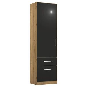 Rauch Möbel ŠATNÍ SKŘÍŇ S OTOČNÝMI DVEŘMI, šedá, dub artisan, 47/197/54 cm obraz