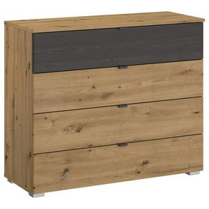 Rauch Möbel KOMODA, černá, dub artisan, 80/81/42 cm obraz